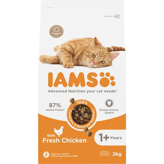 Iams Vitality Adult Cat Food Chicken 2kg