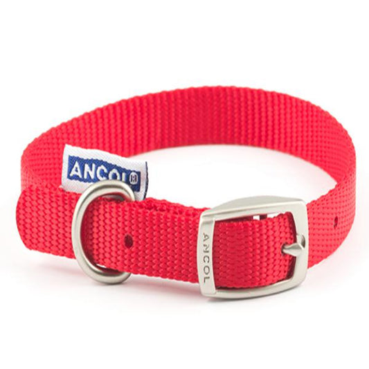 Ancol Nylon Collar Red 18 Inch