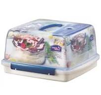 HLS102 Square Cake Box 12.6ltr + Tray & Carry Handle