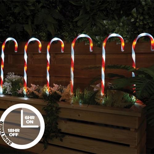 LED Christmas Candy Canes Outdoor Battery Operated