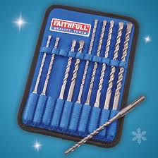 Faithfull SDS Plus Drill Bit Set 10 piece